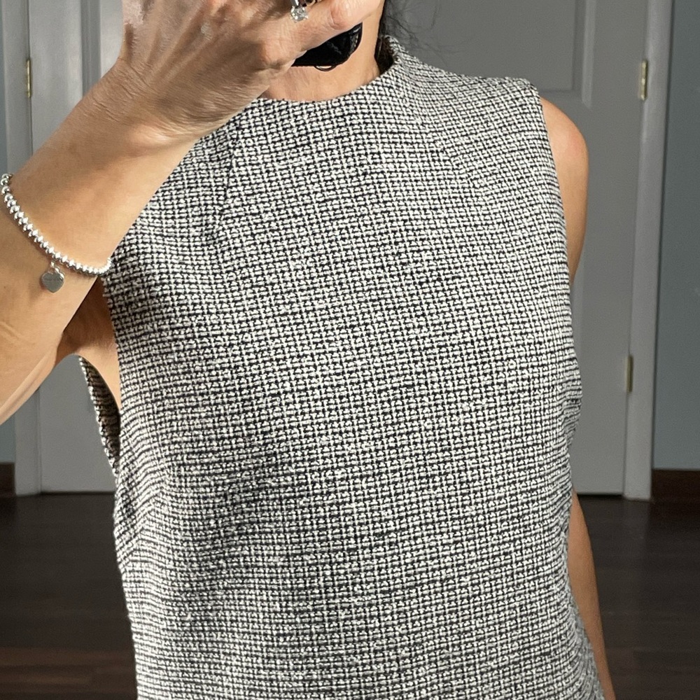 Alice+Olivia Employed Tweed High Neck Dress size 8 - Picture 4 of 13